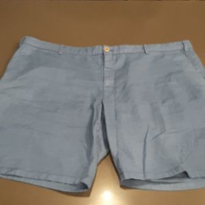 Westport Black Blue Cotton/Linen Shorts